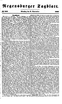 Regensburger Tagblatt Dienstag 3. September 1867