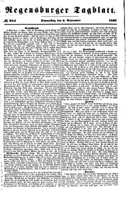 Regensburger Tagblatt Donnerstag 5. September 1867