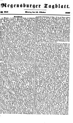 Regensburger Tagblatt Montag 14. Oktober 1867