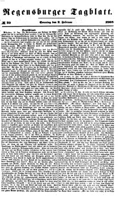 Regensburger Tagblatt Sonntag 2. Februar 1868