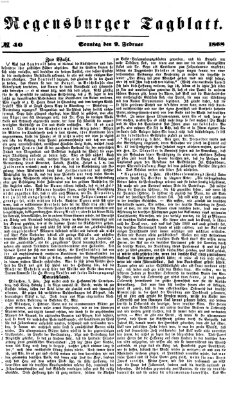 Regensburger Tagblatt Sonntag 9. Februar 1868