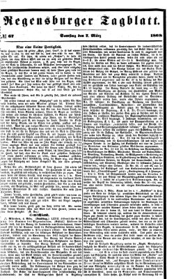 Regensburger Tagblatt Samstag 7. März 1868