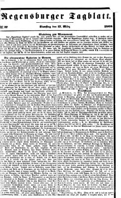 Regensburger Tagblatt Dienstag 17. März 1868