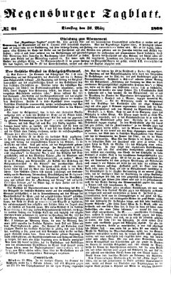 Regensburger Tagblatt Dienstag 31. März 1868
