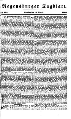 Regensburger Tagblatt Samstag 15. August 1868