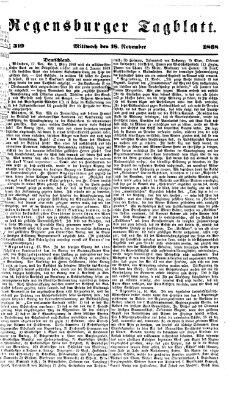 Regensburger Tagblatt Mittwoch 18. November 1868