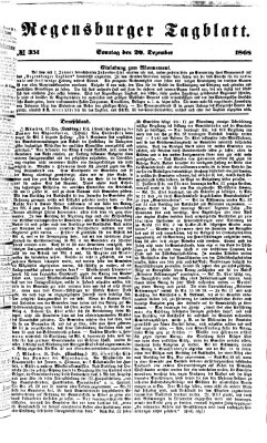 Regensburger Tagblatt Sonntag 20. Dezember 1868