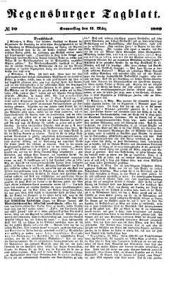 Regensburger Tagblatt Donnerstag 11. März 1869