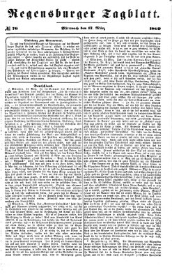 Regensburger Tagblatt Mittwoch 17. März 1869