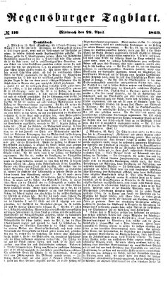 Regensburger Tagblatt Mittwoch 28. April 1869
