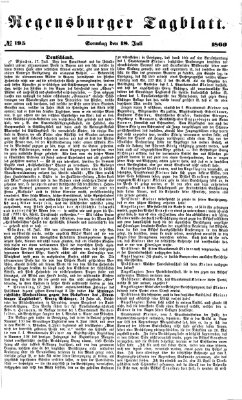 Regensburger Tagblatt Sonntag 18. Juli 1869