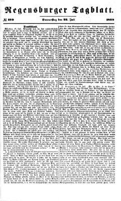 Regensburger Tagblatt Donnerstag 22. Juli 1869
