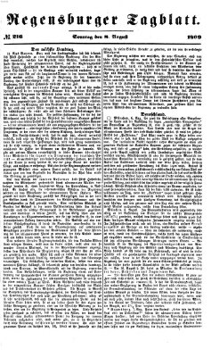 Regensburger Tagblatt Sonntag 8. August 1869