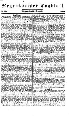 Regensburger Tagblatt Mittwoch 15. September 1869