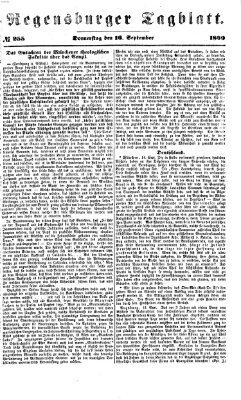 Regensburger Tagblatt Donnerstag 16. September 1869