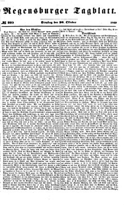 Regensburger Tagblatt Dienstag 26. Oktober 1869