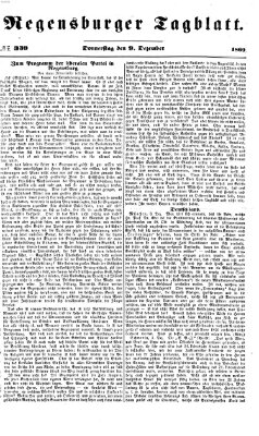 Regensburger Tagblatt Donnerstag 9. Dezember 1869