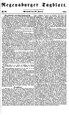 Regensburger Tagblatt Mittwoch 12. Januar 1870