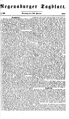Regensburger Tagblatt Sonntag 23. Januar 1870