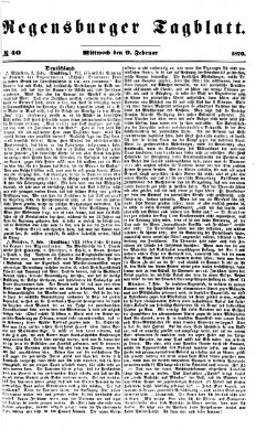 Regensburger Tagblatt Mittwoch 9. Februar 1870