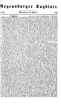 Regensburger Tagblatt Mittwoch 16. Februar 1870