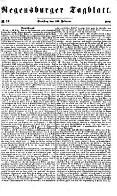 Regensburger Tagblatt Samstag 26. Februar 1870