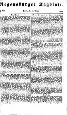 Regensburger Tagblatt Freitag 4. März 1870