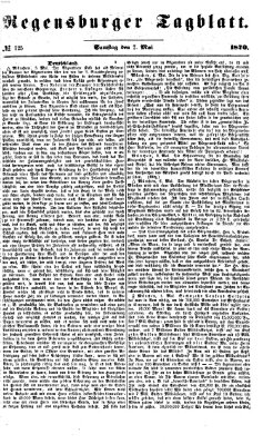 Regensburger Tagblatt Samstag 7. Mai 1870