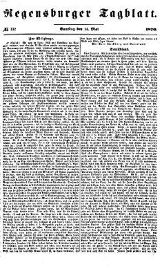 Regensburger Tagblatt Samstag 14. Mai 1870
