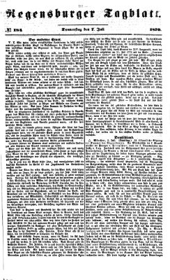 Regensburger Tagblatt Donnerstag 7. Juli 1870
