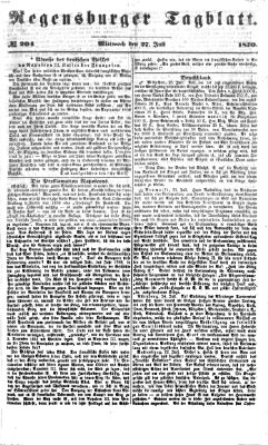Regensburger Tagblatt Mittwoch 27. Juli 1870
