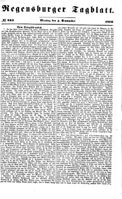 Regensburger Tagblatt Montag 5. September 1870