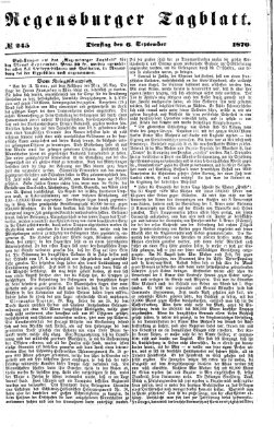 Regensburger Tagblatt Dienstag 6. September 1870