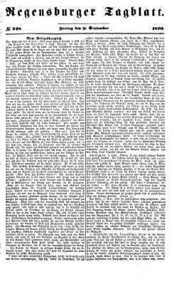 Regensburger Tagblatt Freitag 9. September 1870
