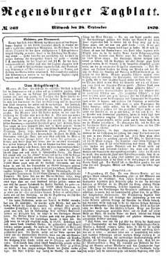 Regensburger Tagblatt Mittwoch 28. September 1870