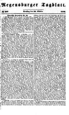 Regensburger Tagblatt Samstag 29. Oktober 1870