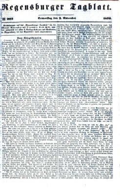 Regensburger Tagblatt Donnerstag 3. November 1870