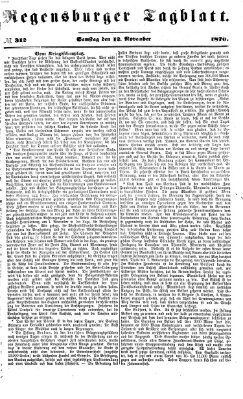 Regensburger Tagblatt Samstag 12. November 1870