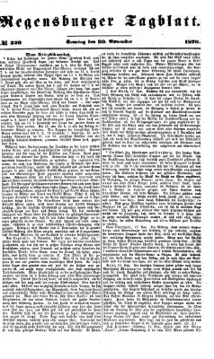 Regensburger Tagblatt Sonntag 20. November 1870