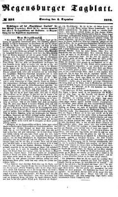 Regensburger Tagblatt Sonntag 4. Dezember 1870
