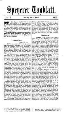 Speyerer Tagblatt Samstag 8. Januar 1870