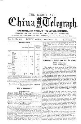 The London and China telegraph Montag 6. August 1860
