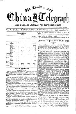 The London and China telegraph Samstag 15. August 1863