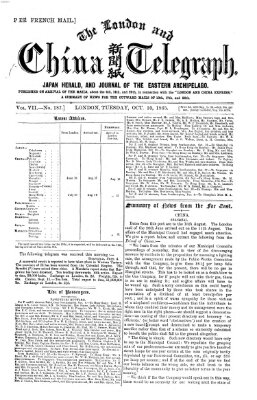 The London and China telegraph Dienstag 10. Oktober 1865