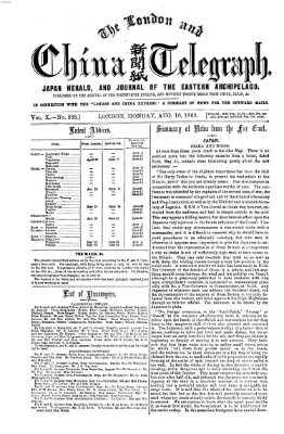 The London and China telegraph Montag 10. August 1868