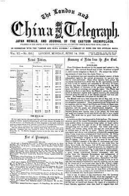 The London and China telegraph Montag 14. Juni 1869