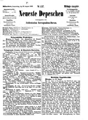 Süddeutscher Telegraph Donnerstag 20. August 1868