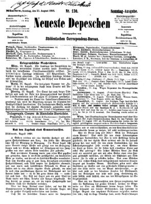 Süddeutscher Telegraph Sonntag 23. August 1868
