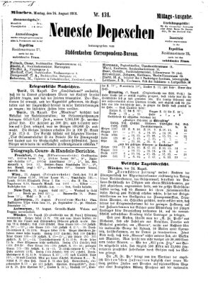 Süddeutscher Telegraph Montag 24. August 1868