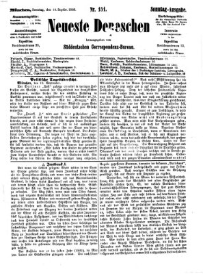 Süddeutscher Telegraph Sonntag 13. September 1868